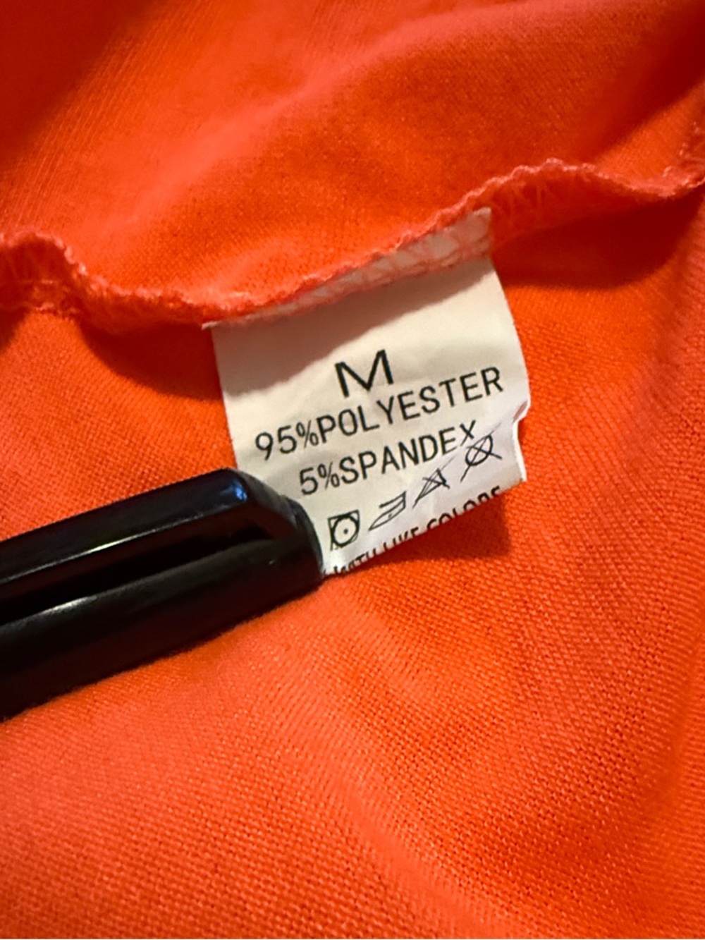 Bright Neon Orange Muscle Cap Sleeve Soft Summer Spandex Blend Crewneck Top - Picture 3 of 3